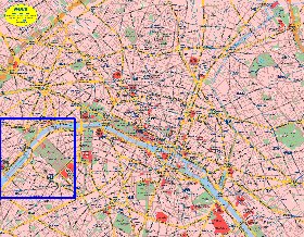 carte de Paris en allemand