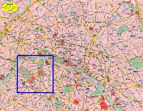 carte de Paris en allemand