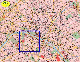 carte de Paris en allemand