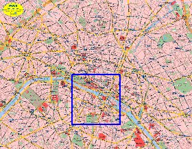 carte de Paris en allemand