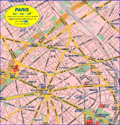 mapa de Paris em alemao