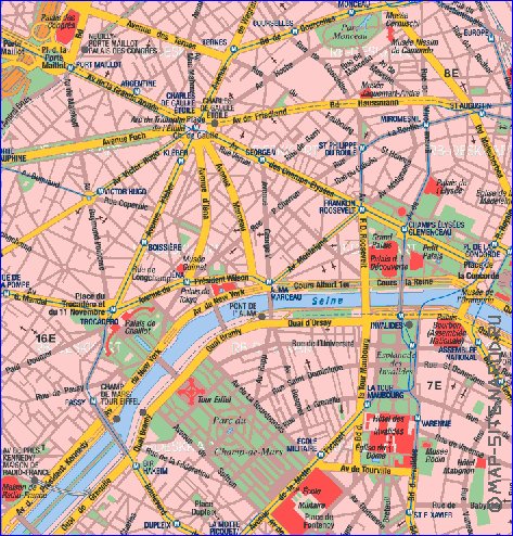 carte de Paris en allemand