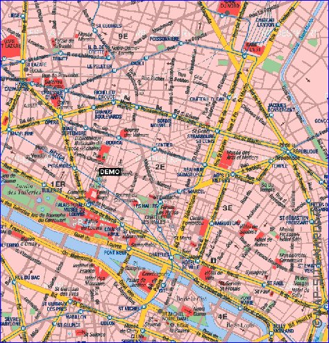 carte de Paris en allemand