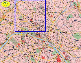 carte de Paris en allemand