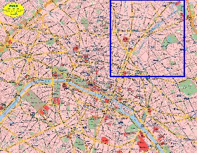 carte de Paris en allemand