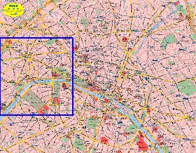 carte de Paris en allemand