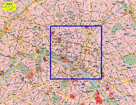 carte de Paris en allemand