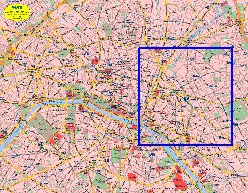 carte de Paris en allemand