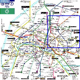 Transporte mapa de Paris