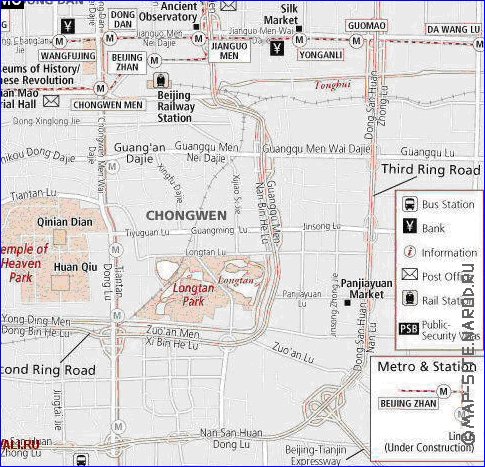 Administratives carte de Pekin