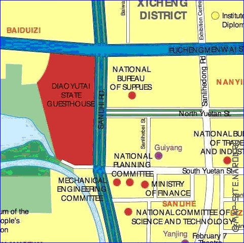 carte de Pekin en anglais