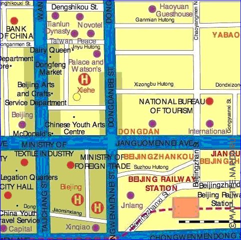 carte de Pekin en anglais