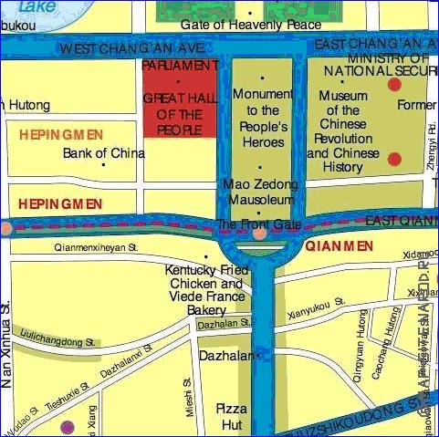 carte de Pekin en anglais