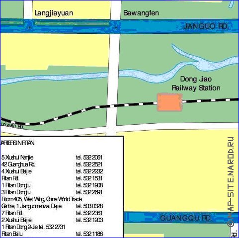 carte de Pekin en anglais