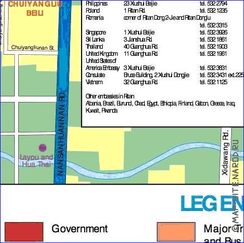 carte de Pekin en anglais