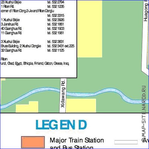 carte de Pekin en anglais