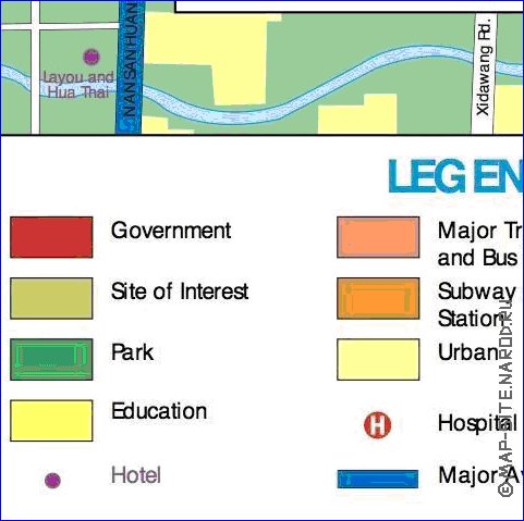 carte de Pekin en anglais