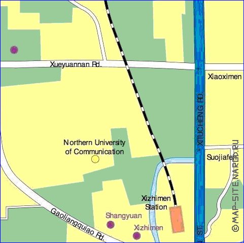 carte de Pekin en anglais