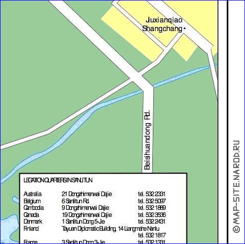 carte de Pekin en anglais