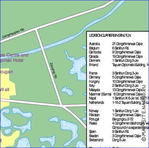 carte de Pekin en anglais