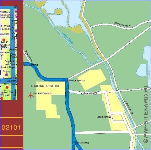 carte de Pekin en anglais