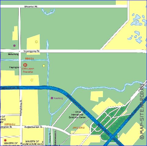 carte de Pekin en anglais