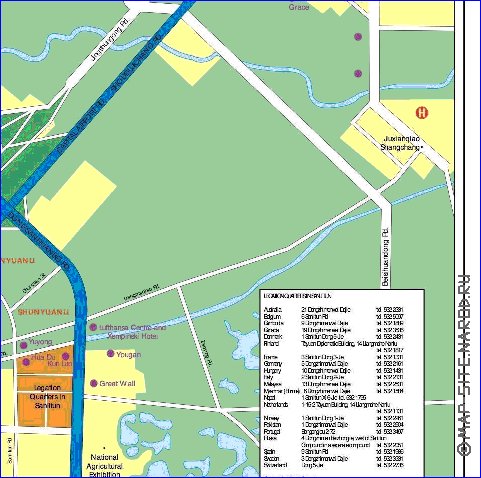 carte de Pekin en anglais