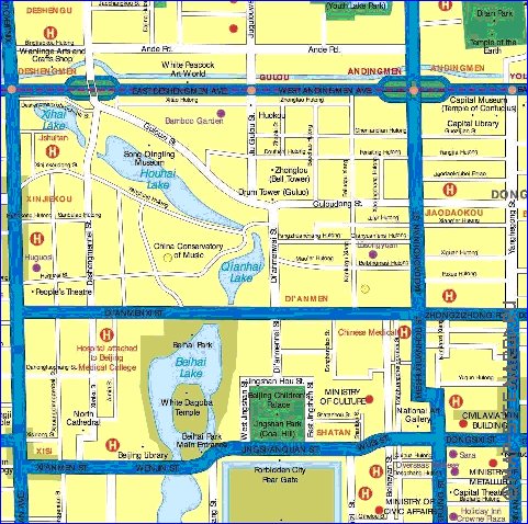 carte de Pekin en anglais