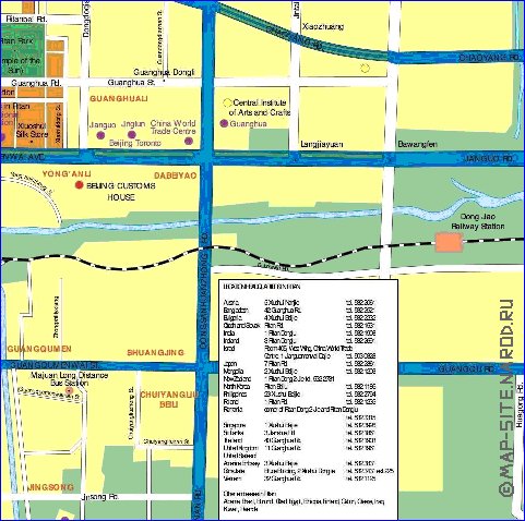 carte de Pekin en anglais