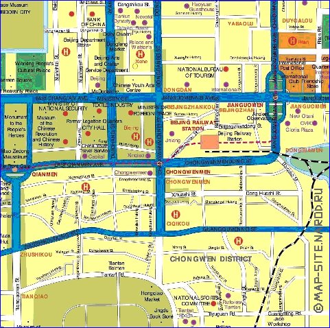 carte de Pekin en anglais