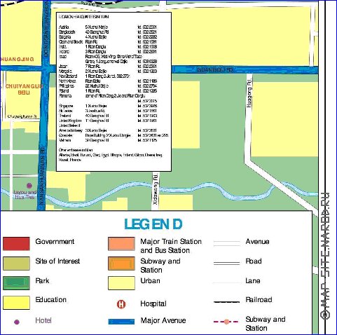 carte de Pekin en anglais