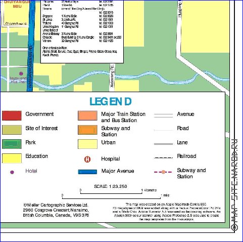 carte de Pekin en anglais