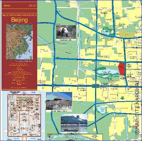 carte de Pekin en anglais