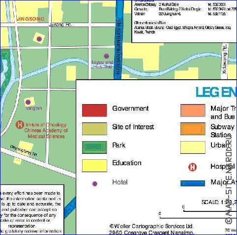 carte de Pekin en anglais