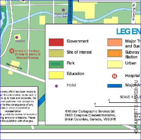 carte de Pekin en anglais