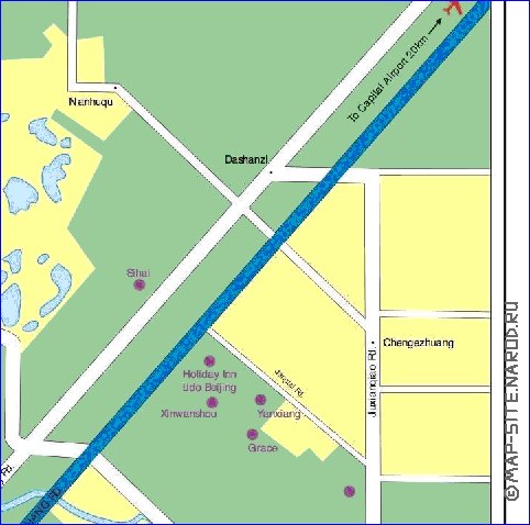 carte de Pekin en anglais