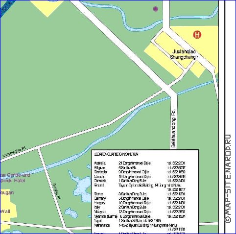 carte de Pekin en anglais