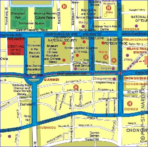 carte de Pekin en anglais