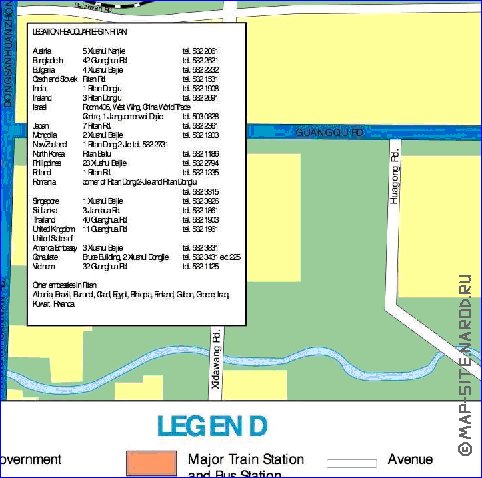 carte de Pekin en anglais