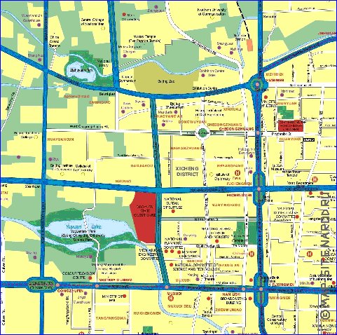 carte de Pekin en anglais