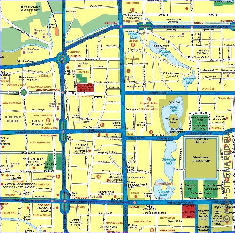 carte de Pekin en anglais