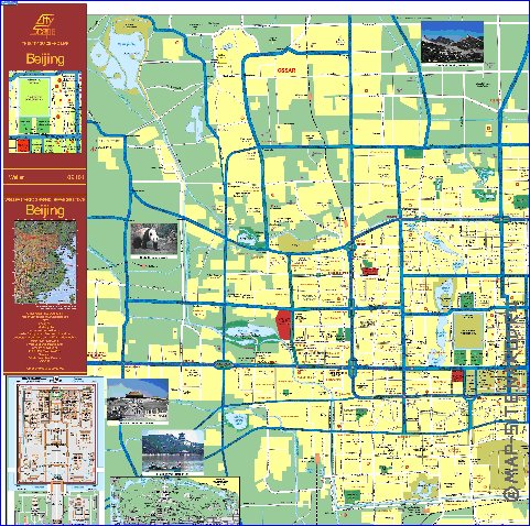 mapa de Pequim em ingles