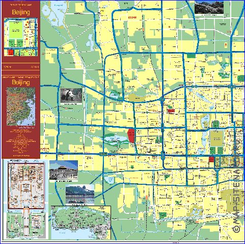 mapa de Pequim em ingles