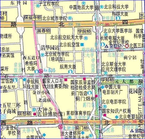 mapa de Pequim em chines