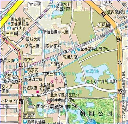 mapa de Pequim em chines