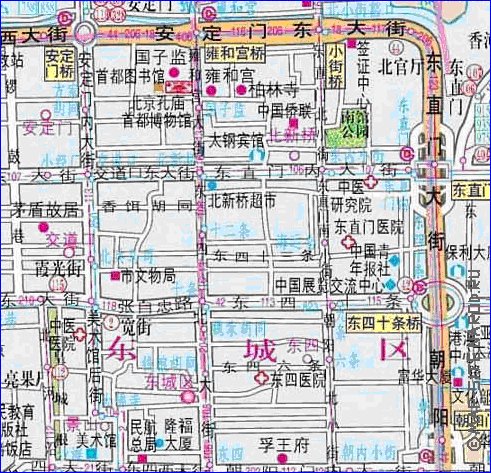 mapa de Pequim em chines