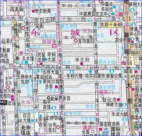 mapa de Pequim em chines