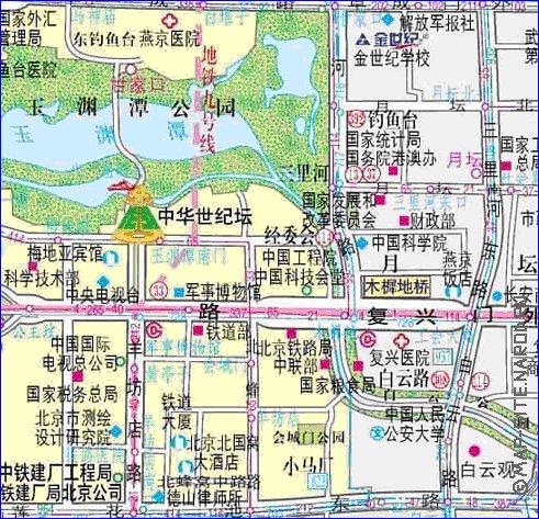 mapa de Pequim em chines