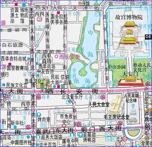carte de Pekin en langue chinoise