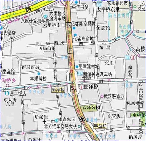 carte de Pekin en langue chinoise